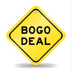 Yellow BOGO Deal Sign